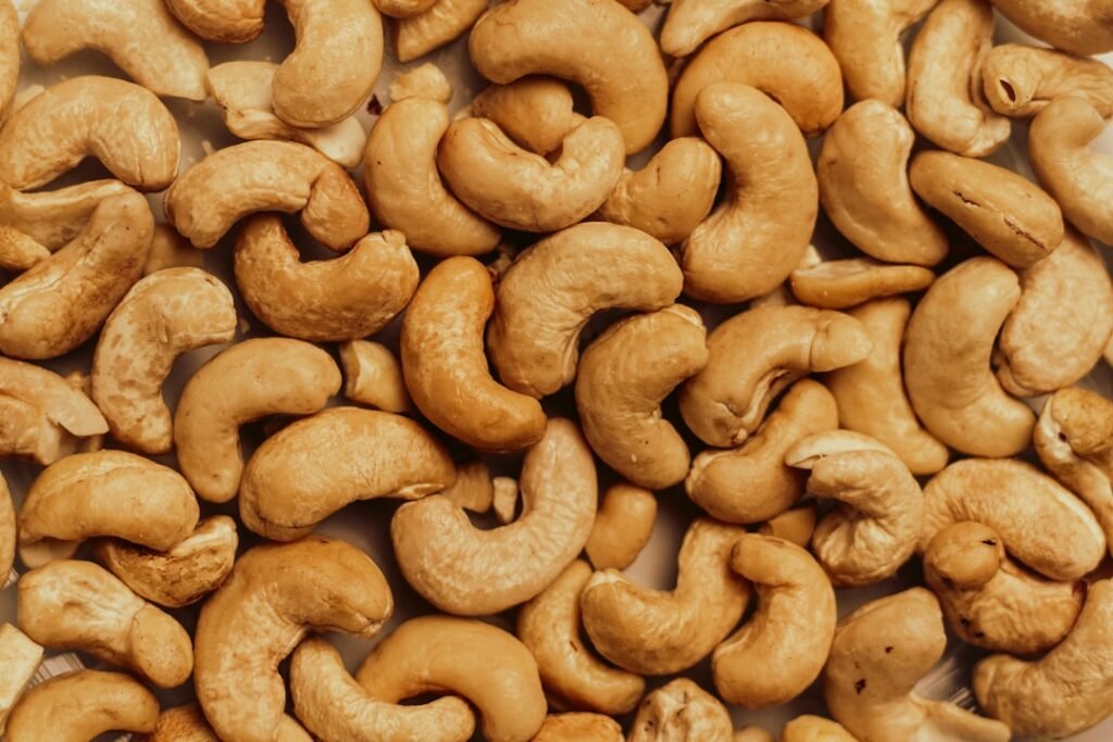 Cashew nuts representing West African nuts and seeds for commercial supply